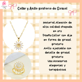 ✨️🦦PACK NUTRIA , ANILLO Y COLLAR GIRASOL , CAJA DE REGALO🦦✨️